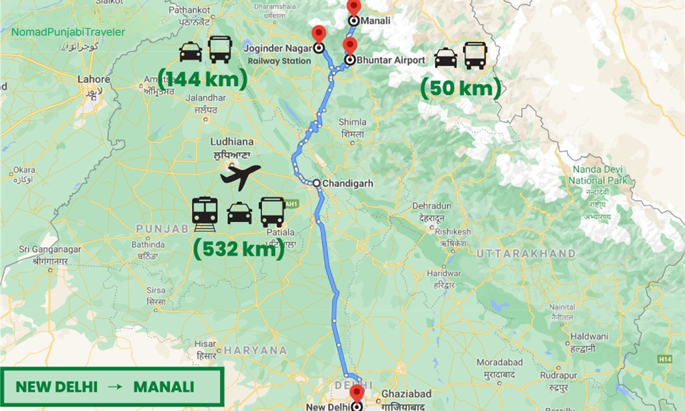 Explore Manali , Delhi to Manali